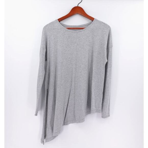 Lululemon To The Point Top Womens Size Large Gray Asymmetric Yoga Lounge - Picture 1 of 11